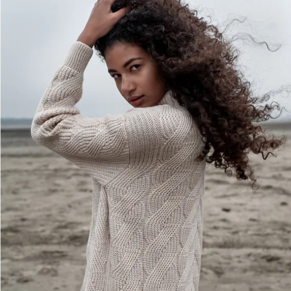 Nikki Lund Cable Knit Sweater Dress